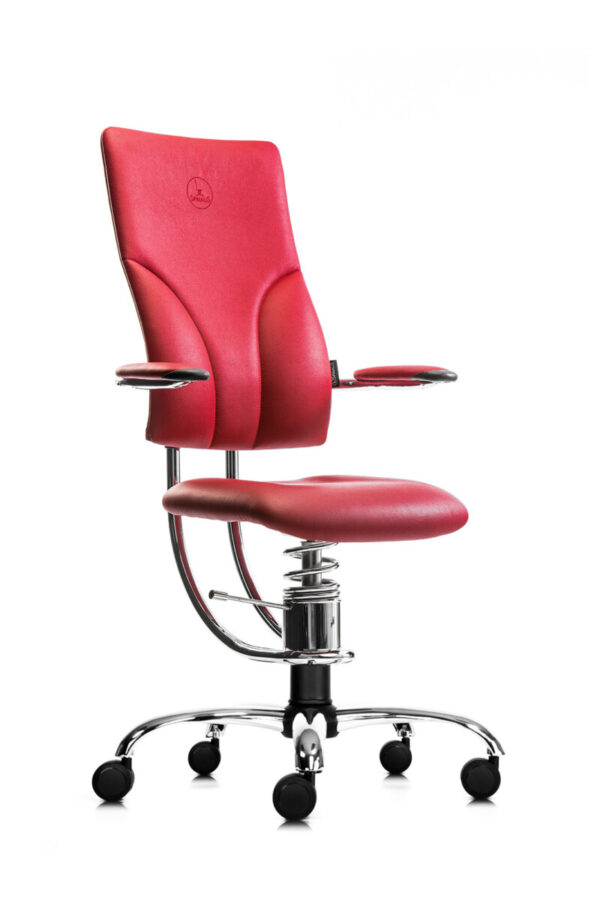 Chaise de bureau ergonomique active SpinaliS Apollo AP-R303-RED-C-F-2
