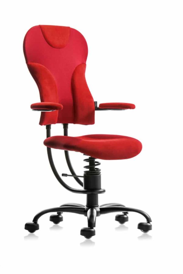 Chaise de bureau ergonomique active SpinaliS Spider SP-A302-RED-B-F