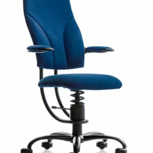 Chaise de bureau ergonomique pour le travail dynamique SpinaliS Navigator NG-D503-DBL-B-F
